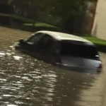 Calles inundadas y barrios afectados tras fuerte temporal en coronel suárez