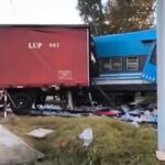 Tremendo choque entre un tren y un camión en pilar