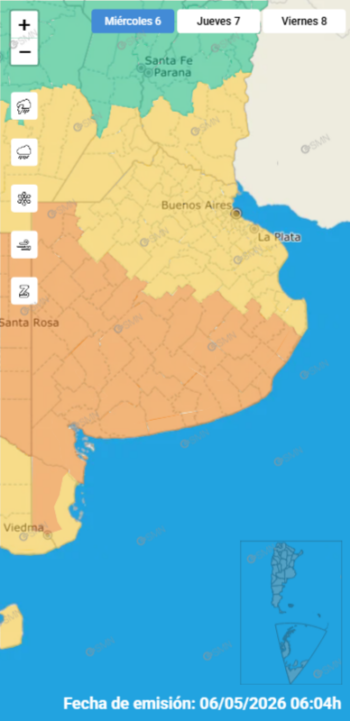 Se complica el clima: rigen alertas naranja y amarilla por tormentas fuertes
