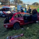 Violento vuelco en ruta 2 entre lezama y castelli