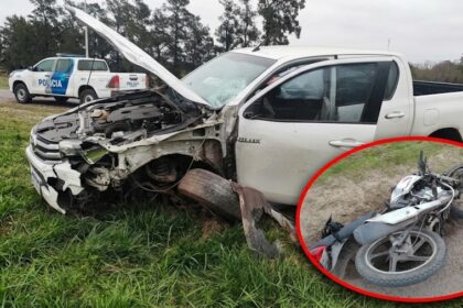 Trágico accidente en ruta 29: murió un motociclista tras chocar con una camioneta