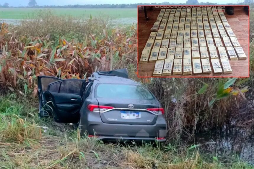 Ruta 12: murió un conductor en un choque y hallaron $182 millones en el auto