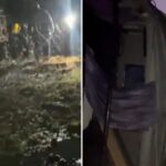 Grave accidente en ruta 7: un micro cayó de un puente por las fuertes ráfagas de viento