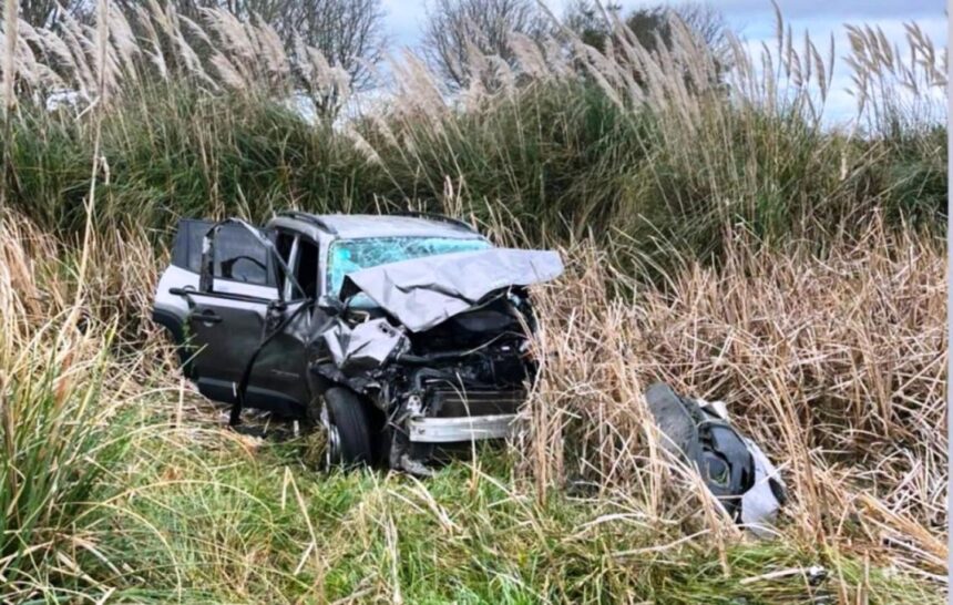 Trágico accidente en ruta 11: una mujer murió tras tremendo vuelco en castelli