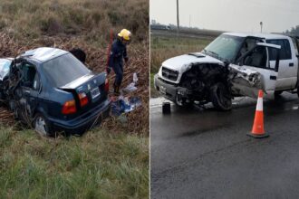 Tragedia en la ruta 5: un triple choque dejó un padre y su hijo muertos y varios heridos
