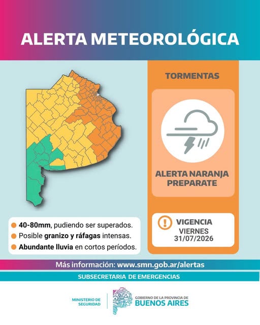 Julio se despide con tiempo severo: rige alerta por tormentas muy fuertes