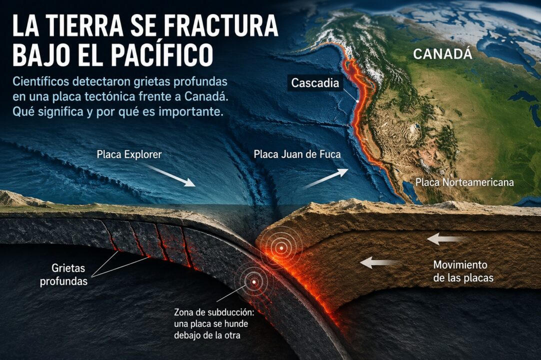 Una placa tectónica se está rompiendo bajo el pacífico: qué descubrieron los científicos