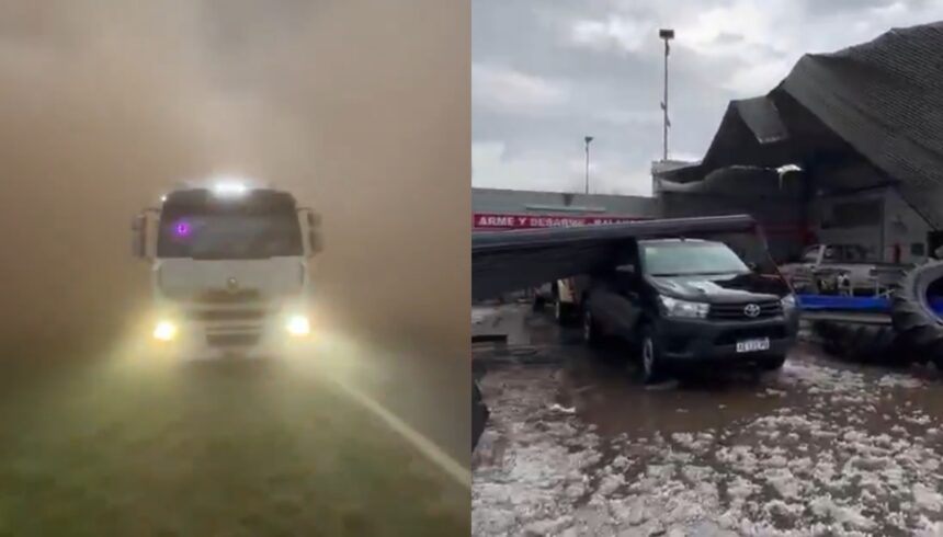 Impresionante temporal de viento y granizo en santa fe: techos volados, heridos y numerosos daños