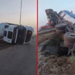 Ruta 205 totalmente cortada por el vuelco de un camión con gas licuado en roque pérez
