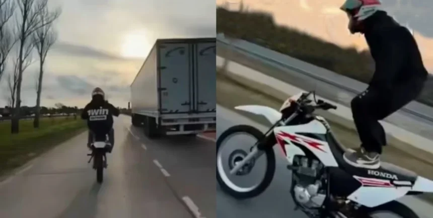 Hacía maniobras peligrosas en moto: le suspendieron la licencia hasta 2099