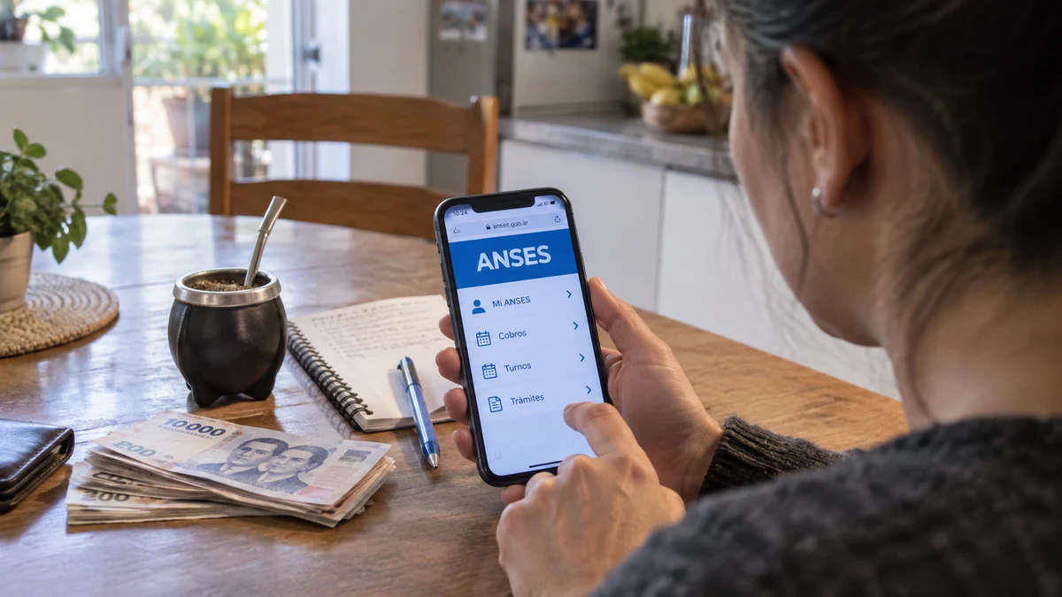 Anses paga este lunes a un último grupo de jubilados y el martes cambia el cronograma 2 Persona revisa desde su casa información de cobros de anses en el celular