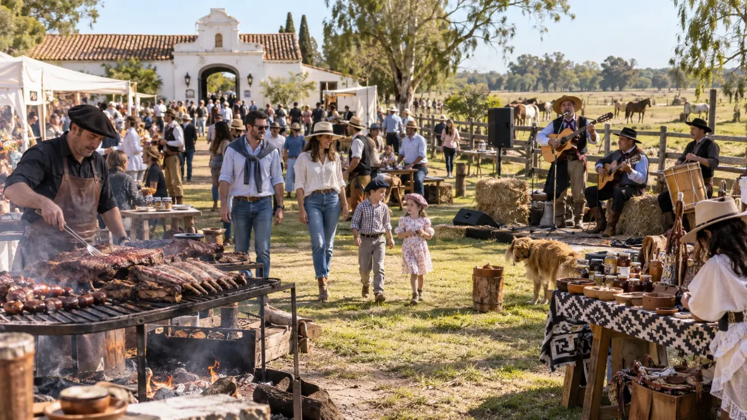 Festival rural en una estancia bonaerense con asado, feria y música en vivo
