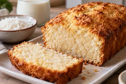 Sin azúcar y sin harina: el budín de coco húmedo que se mezcla en un bowl y queda increíble
