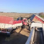 Trágico accidente: un muerto y heridos tras impactante choque de cuatro camiones