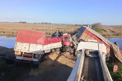 Trágico accidente: un muerto y heridos tras impactante choque de cuatro camiones