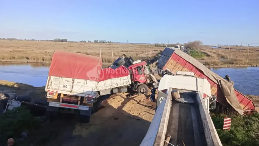 Trágico accidente: un muerto y heridos tras impactante choque de cuatro camiones