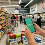 Persona utilizando cuenta dni del banco provincia desde un teléfono celular