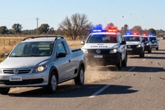 Persecución y tiros entre monte y general belgrano: intentó escapar y terminó chocando contra un móvil policial