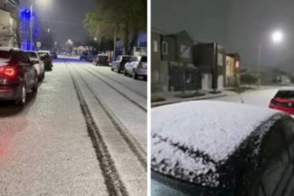 Una ciudad bonaerense quedó cubierta de blanco en pleno septiembre