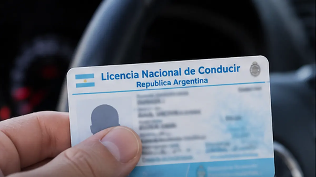 Confirmado: estas infracciones pueden dejarte 60 días sin licencia de conducir 2 Licencia argentina sostenida frente al volante de un automóvil