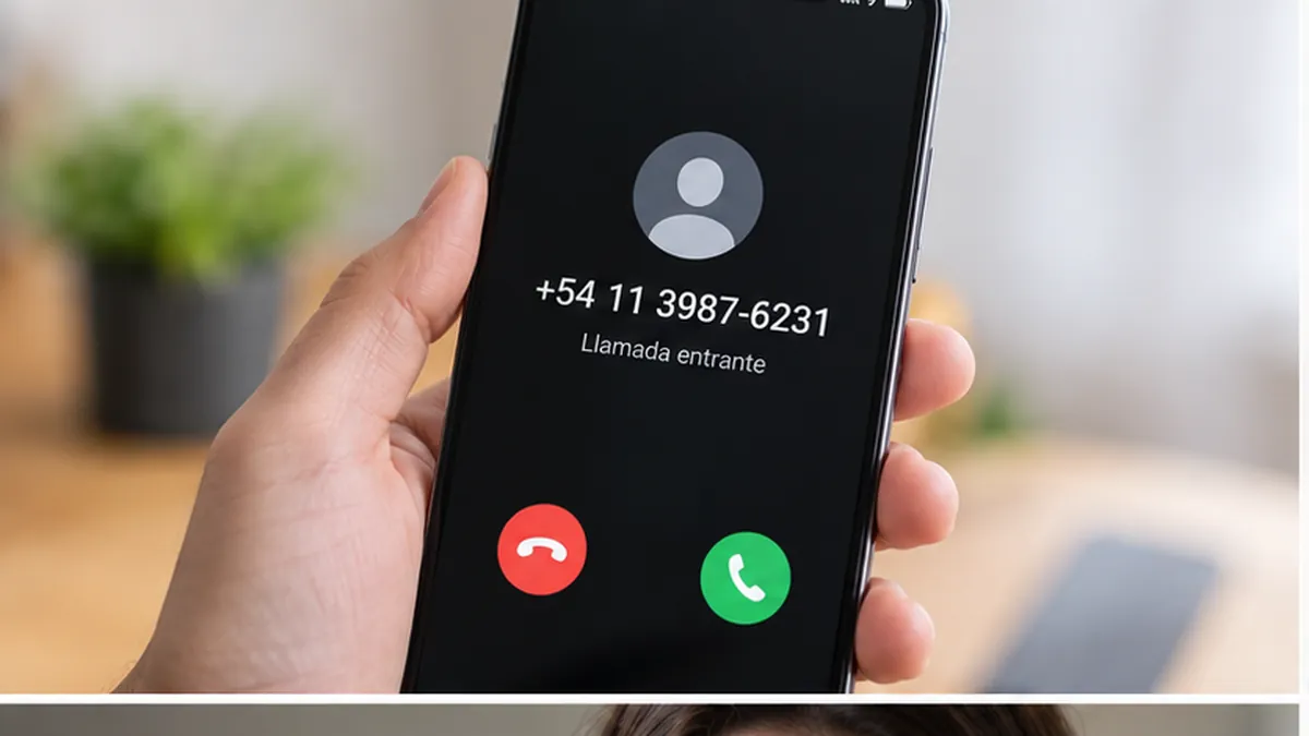Por qué me llaman y cortan cuando atiendo: qué hay detrás de las llamadas silenciosas 3 Pantalla de celular con una llamada entrante desde un número desconocido