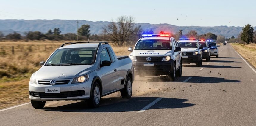 Persecución y tiros entre monte y general belgrano: intentó escapar y terminó chocando contra un móvil policial