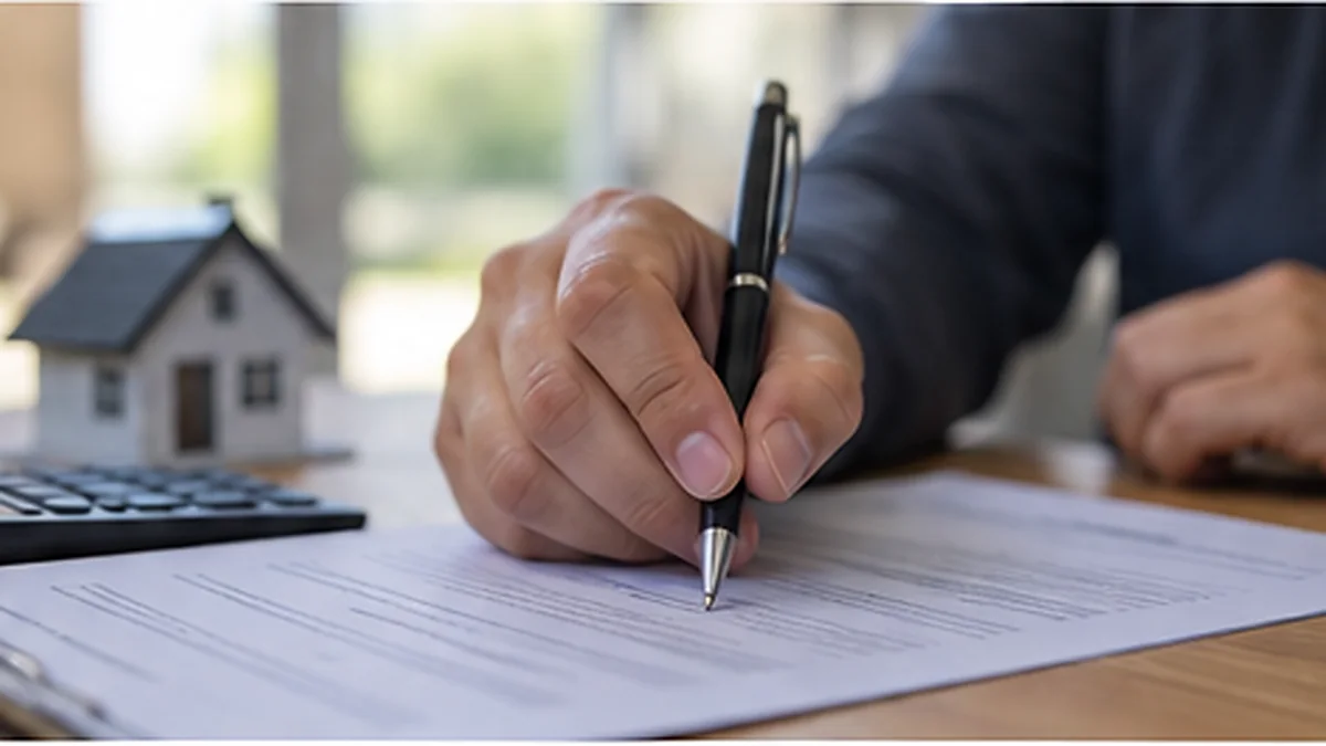 Plan de viviendas en provincia: hay un trámite clave antes de los próximos sorteos 2 Persona firmando documentación para una operación de vivienda
