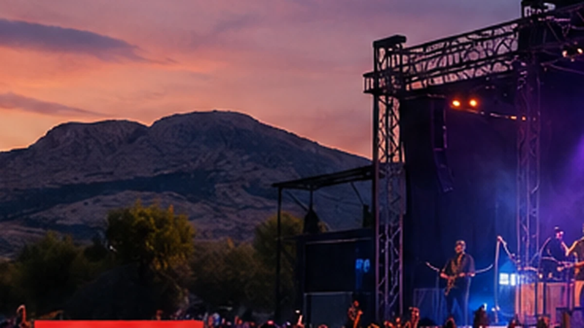 Sierra suena 2026: horarios, entradas, precios y qué pasará si llueve 2 Escenario con músicos y público en un festival al aire libre en las sierras bonaerenses