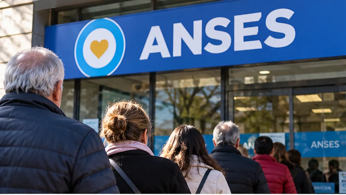 Anses retoma los pagos tras el feriado: quiénes cobran desde el martes 13 de octubre 2 Personas reunidas frente a una oficina de atención de prestaciones sociales