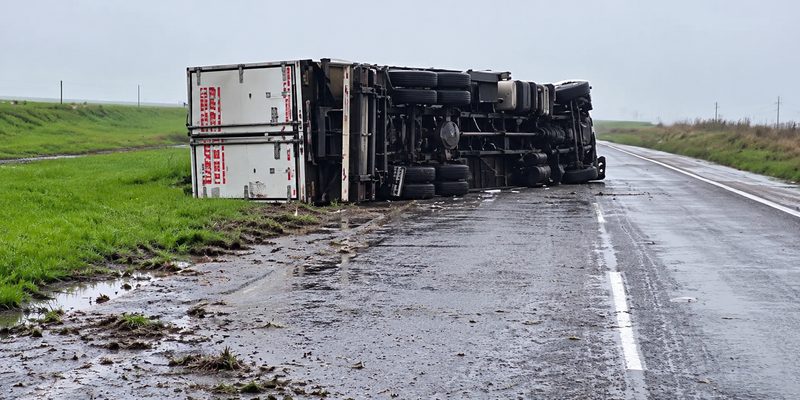 Un camión volcó en la autovía 2 y provocó complicaciones en el tránsito