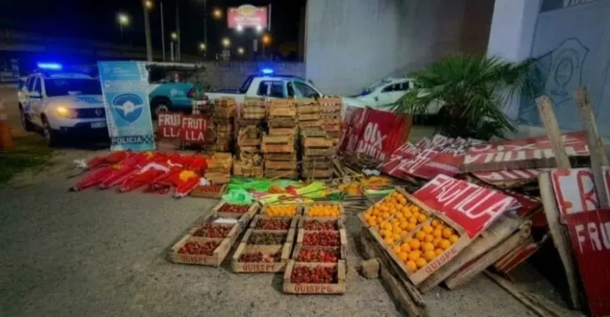 Ruta 2: retiraron puestos de venta de frutillas entre chascomús y lezama