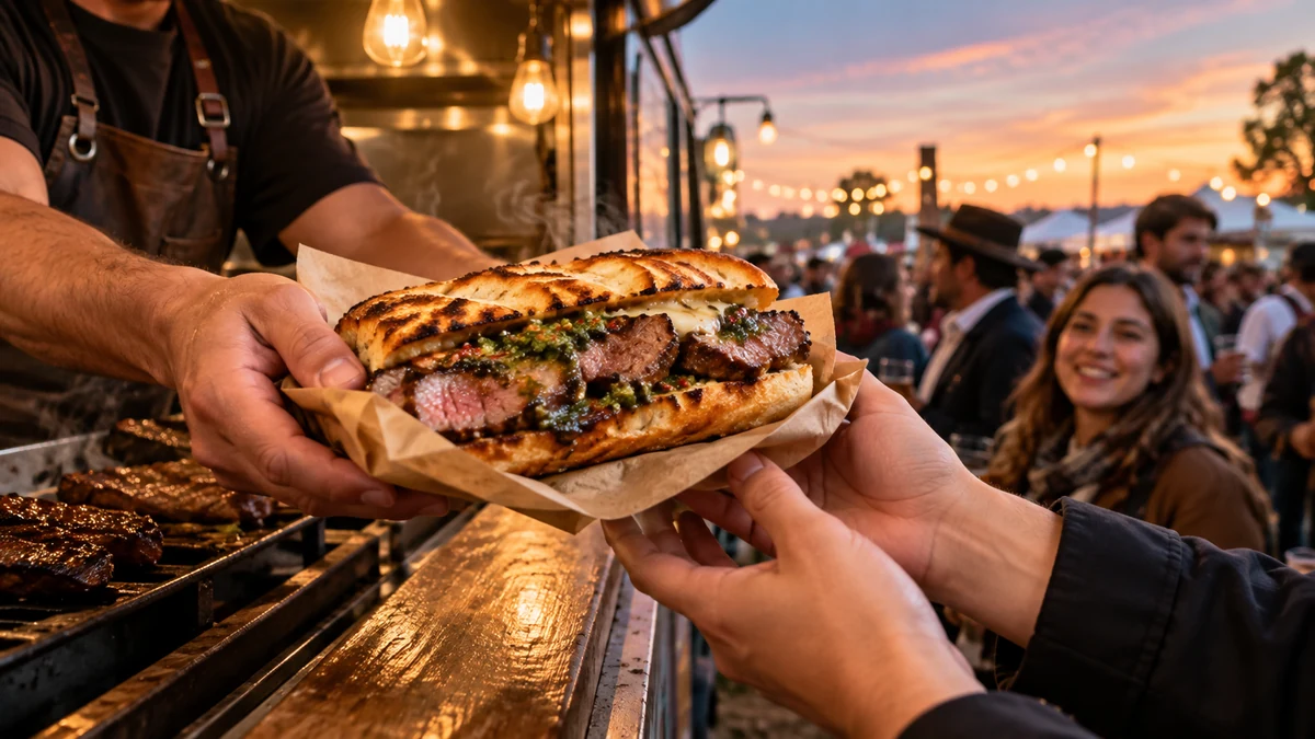 Expotan en tandil: qué podés hacer este fin de semana y cómo organizar la visita 2 Imagen ilustrativa creada con ia: gastronomía en una feria rural bonaerense