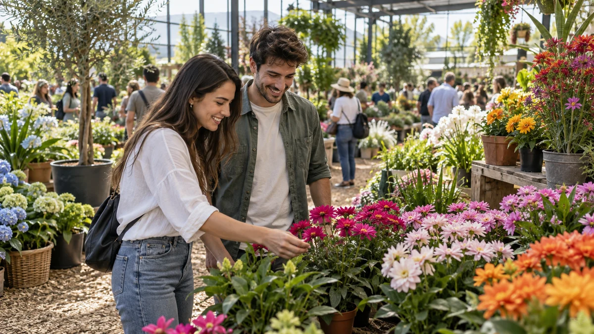Fito páez, lebón y aznar llegan a escobar: qué hay que saber antes de ir a la fiesta de la flor 2 Visitantes recorren una exposición de plantas y flores