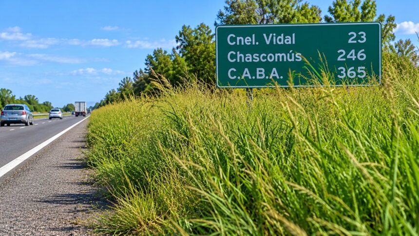 Preocupación por el pasto alto en la autovía 2: usuarios reclaman mantenimiento urgente a aubasa